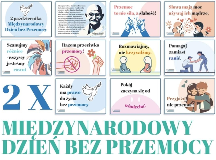 Międzynarodowy Dzień bez Przemocy - gazetka