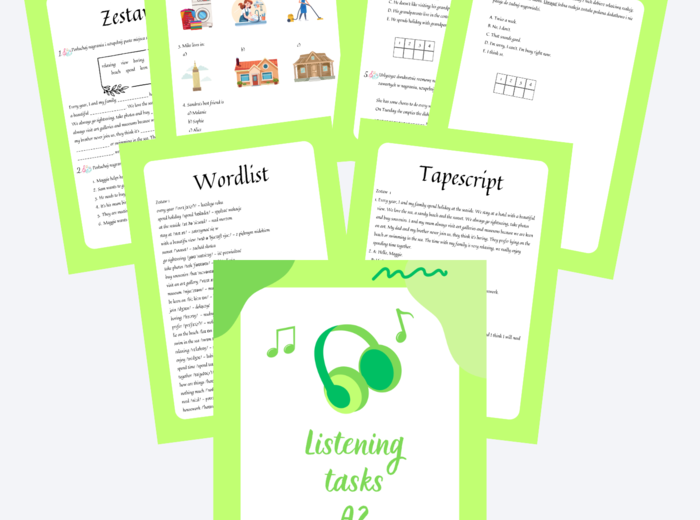 Listening tasks A2 zestaw 1