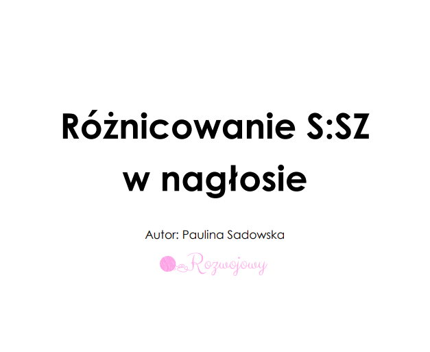 Różnicowanie [s:sz] w nagłosie