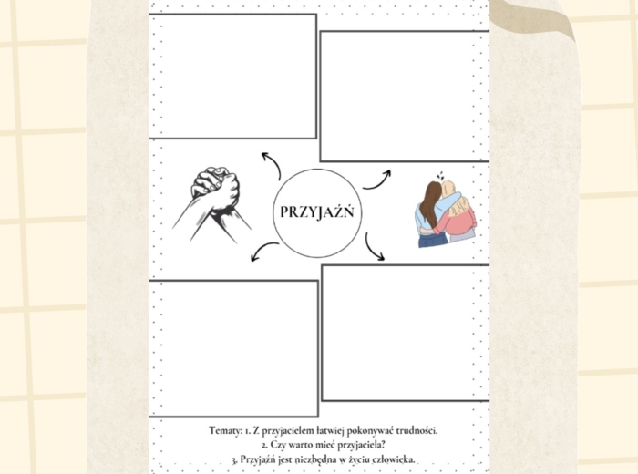 Motyw przyjaźni egzamin ósmoklasisty karta pracy