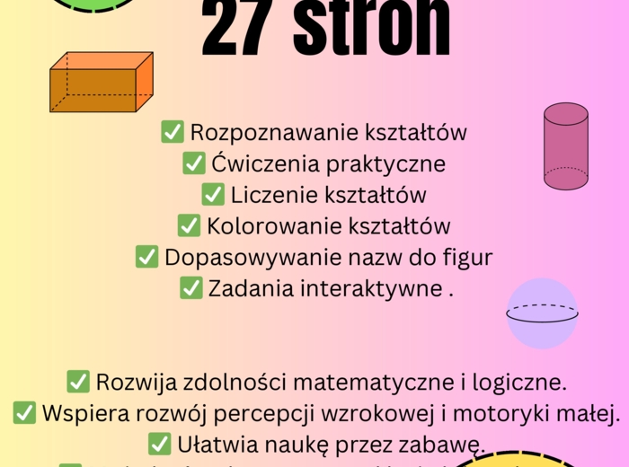 Geometria 27 stron karta pracy