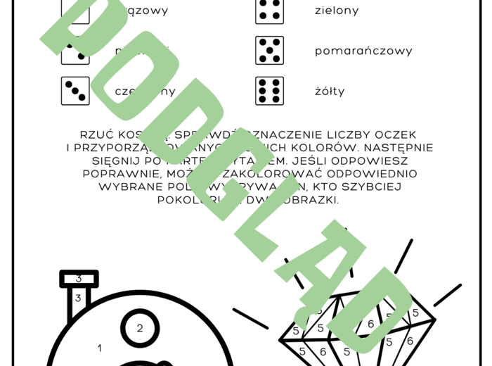 Pokoloruj domek hobbita i Arcyklejnot (kodowanka na podstawie Hobbita)