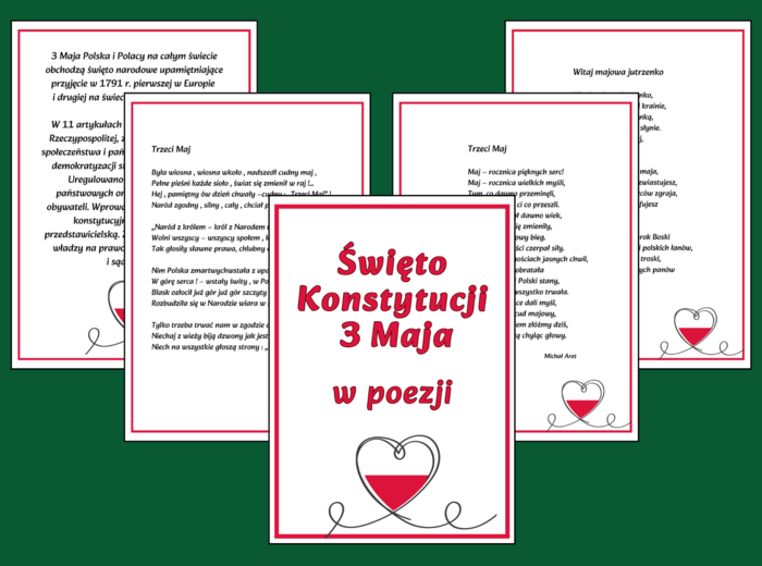 ŚWIĘTO KONSTYTUCJI 3 MAJA W POEZJI - konstytucja – biblioteka – świetlica – WIERSZE – GAZETKA – wersja 1
