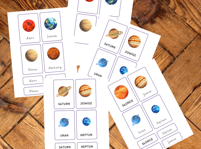 Kosmiczne karty Montessori