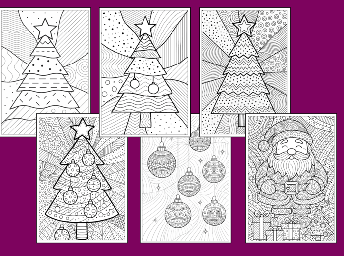 🎄🎅 Świąteczne Kolorowanki Zentangle – Relaks, Kreatywność i Magia Świąt! ✨- Boże Narodzenie - mikołajki - zima - 35 szt.