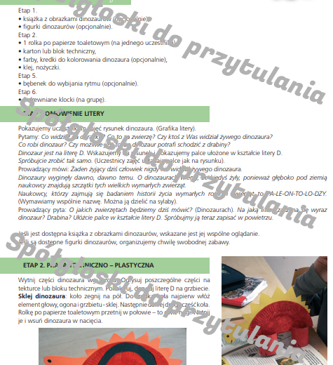 Spółgłoski do przytulania. Nauka liter poprzez zmysły, wrażenia i zabawę. Monografia litery D wraz ze scenariuszem jej wprowadzania, kartami pracy.