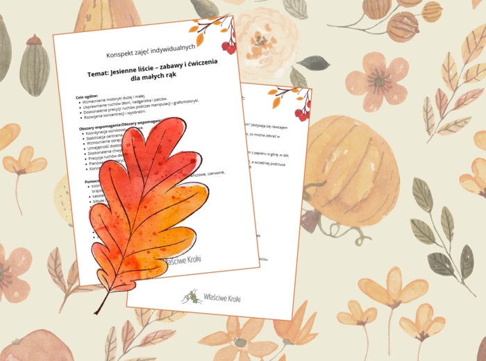 🍂 TERAPIA RĘKI Konspekt zajęć indywidualnych – Jesienne liście