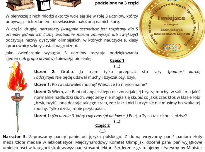 Igrzyska Olimpijskie- scenariusz DEN dla szkół podstawowych