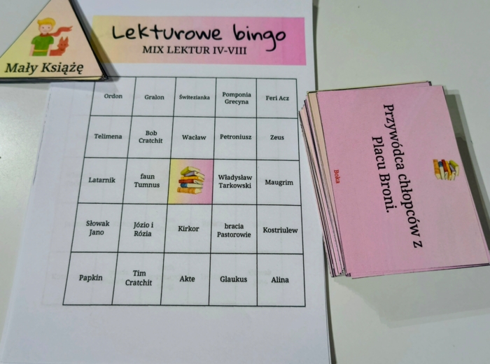 Lekturowe bingo - szkoła podstawowa
