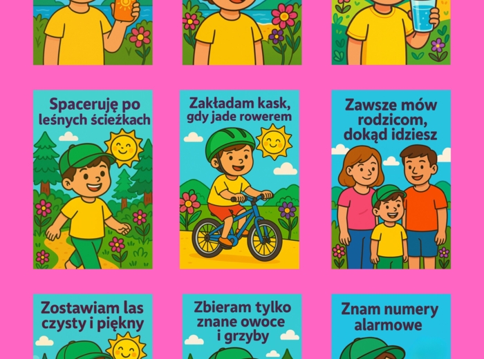🏖️ Bezpieczne wakacje – 13 kolorowych kart edukacyjnych! ☀️🌳