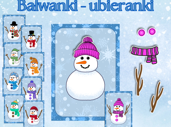 Bałwanki - ubieranki