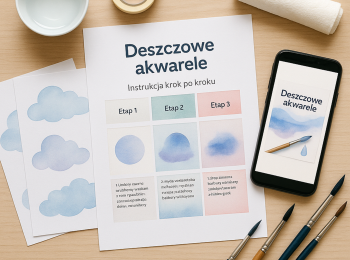 Deszczowe akwarele – technika rozmyć