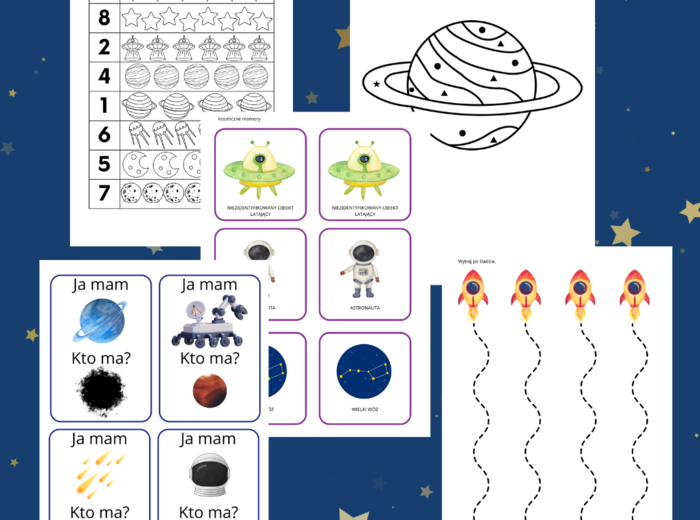 KOSMICZNA PAKA PRZEDSZKOLAKA - ponad 120 stron! + Montessori