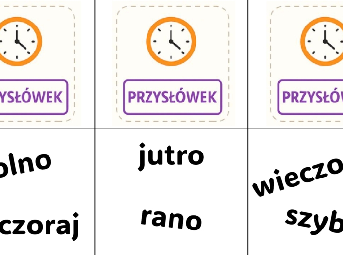 Powtórka gramatyki - memory z częściami mowy