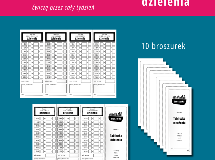 Broszurki - tabliczka dzielenia