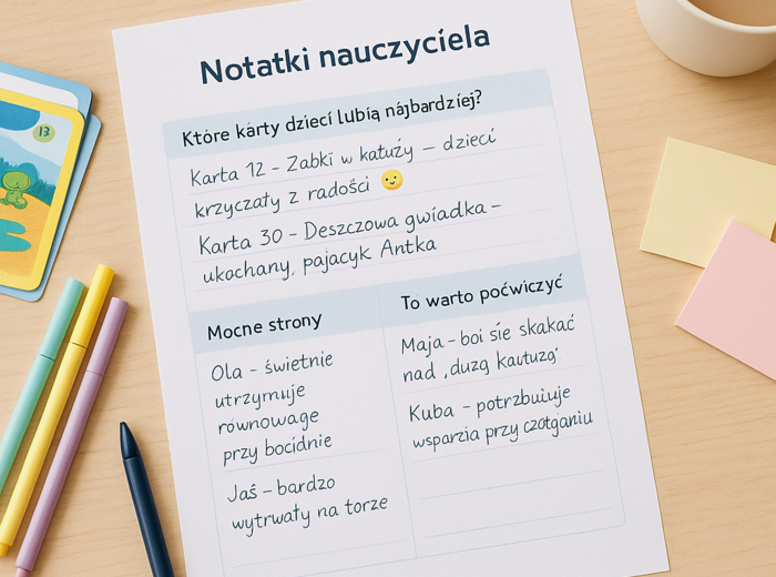 Karty ruchowe „Skacz po kałużach”