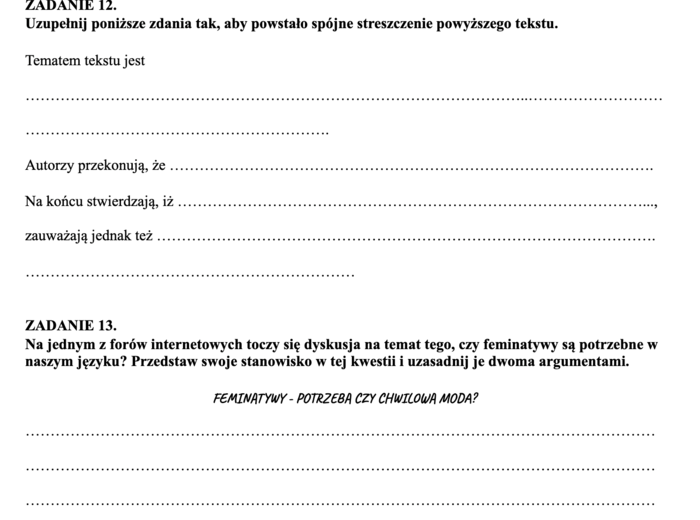 E8 - czytanie tekstu popularnonaukowego/publicystycznego