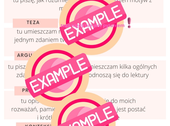 plan rozprawki maturalnej, wklejka pdf