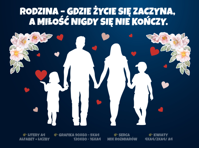 DZIEŃ RODZINY DEKORACJA + DOWOLNY NAPIS