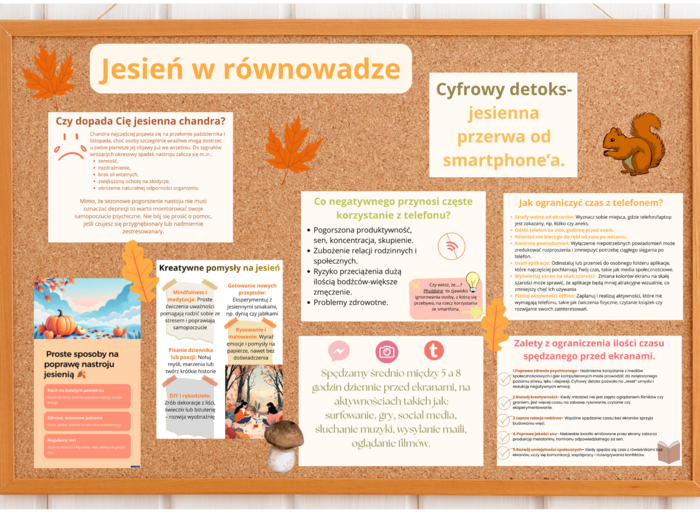 Gazetka/tablica ścienna ,,Jesień w równowadze"