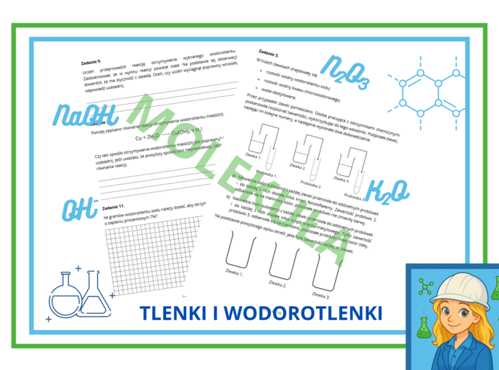 Klasa 7 - Chemia. Karty pracy do działu: "Tlenki i wodorotlenki"