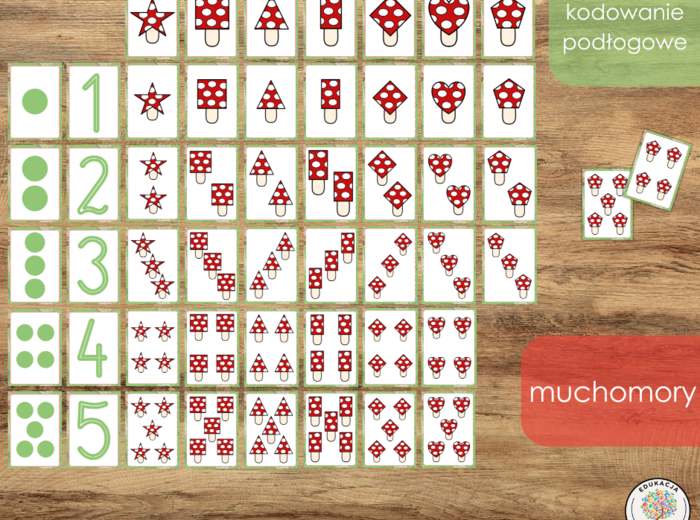 Kodowanie podłogowe - muchomory