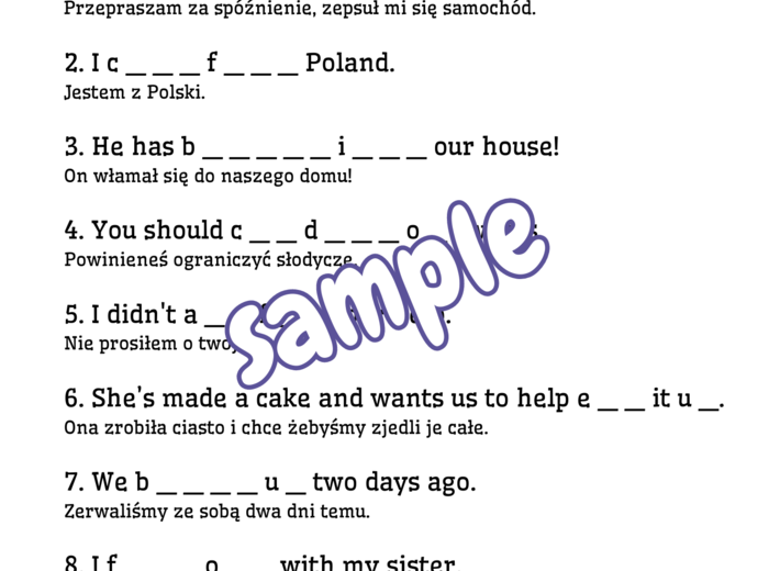 PHRASAL VERBS E8 z Buzzy English - Anna Nowacka