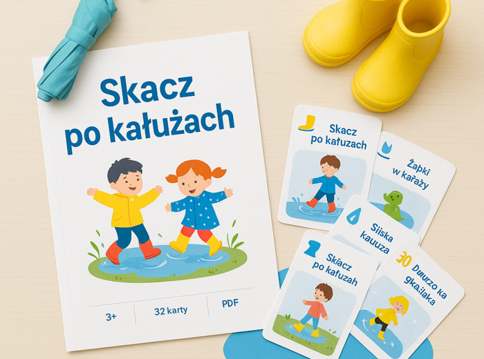 Karty ruchowe „Skacz po kałużach”