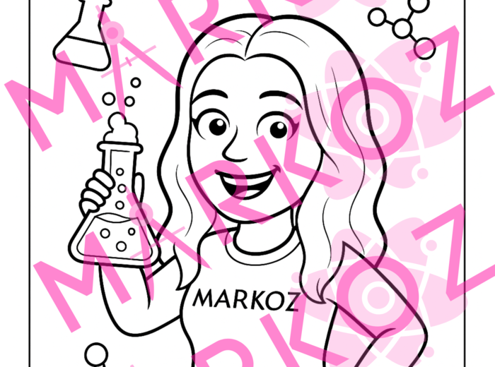 Kolorowanka - 1 strona zeszytu - chemia