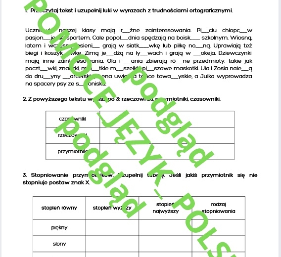 Dzień Języka Ojczystego - zadania dla kl. 5