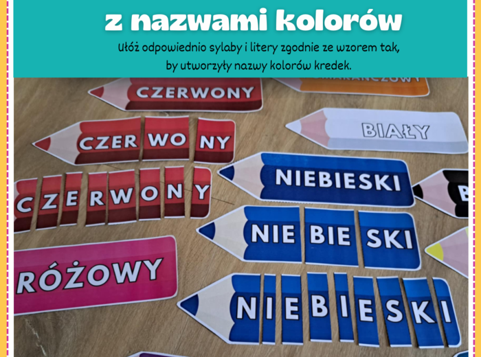 Dzień Kredki - nazwy kolorów