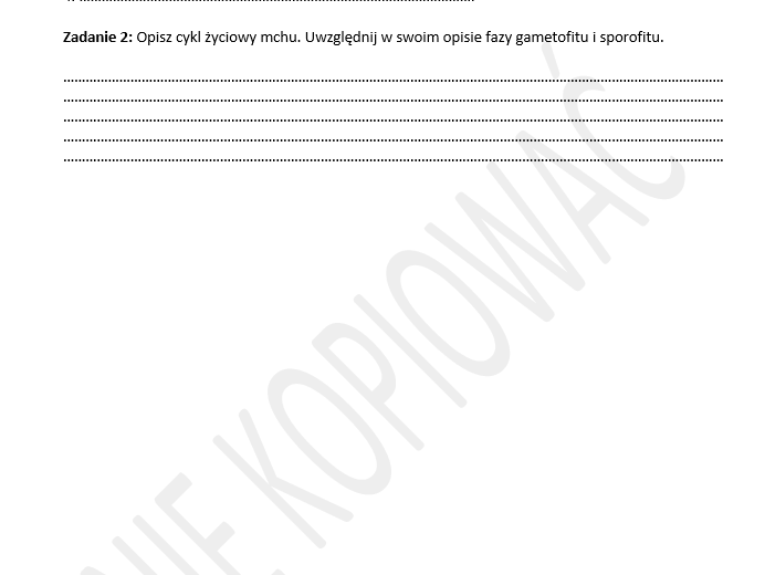 Karta pracy- rośliny i ich cykle rozwojowe