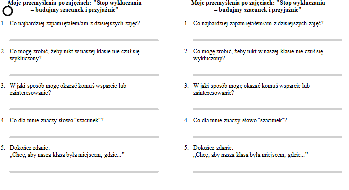 Stop wykluczaniu - duży pakiet materiałów - prezentacja, scenariusz, działania szkolne, edytowalne karty