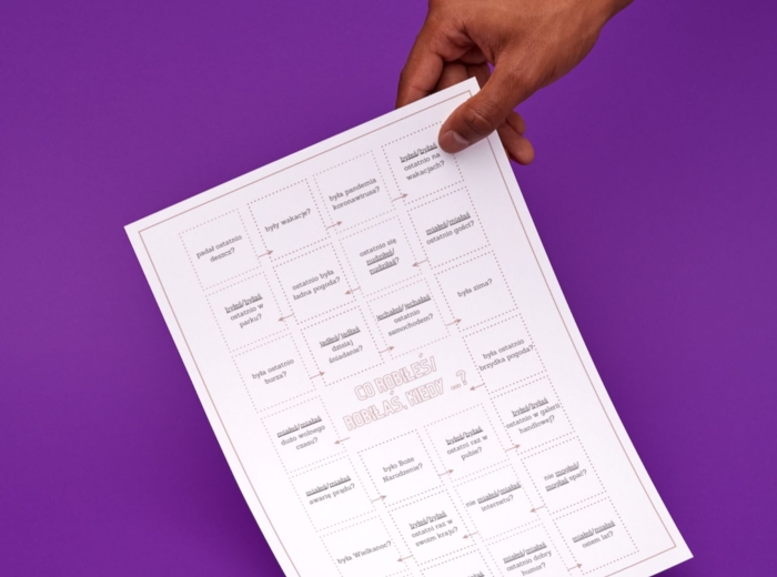 Czas przeszły - gry planszowe z pytaniami (2), dwa poziomy trudności POLSKI DLA OBCOKRAJOWCÓW