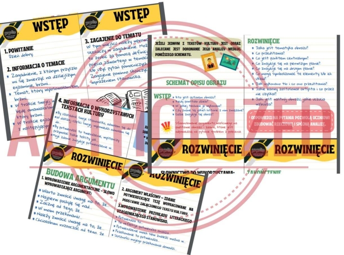 Schemat ustnej wypowiedzi maturalnej z języka polskiego - poradnik