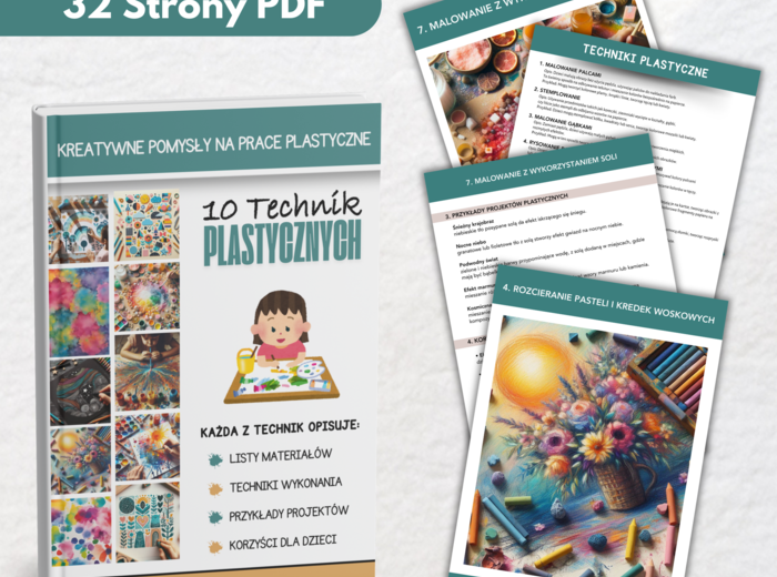 Kreatywne Pomysły na Prace Plastyczne. 10 Technik plastycznych dla Najmłodszych z opisem & przykładami.