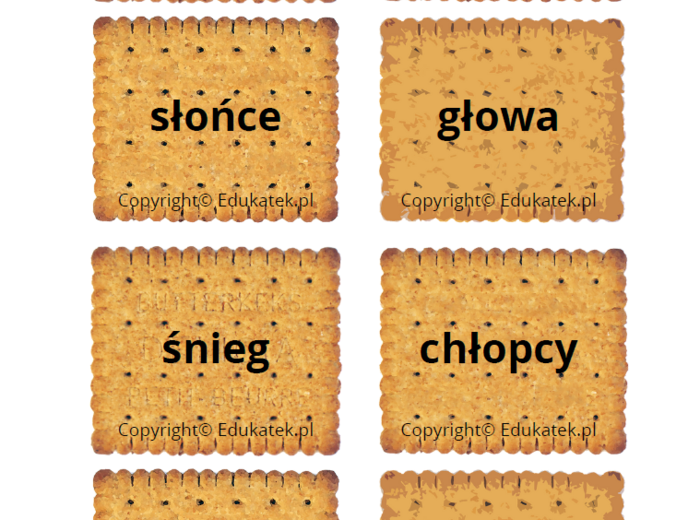 Ciasteczkowa gramatyka – zabawa gramatyczna