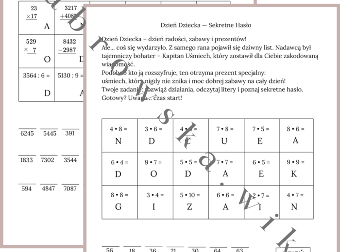 Dzień Dziecka – Sekretne Hasło