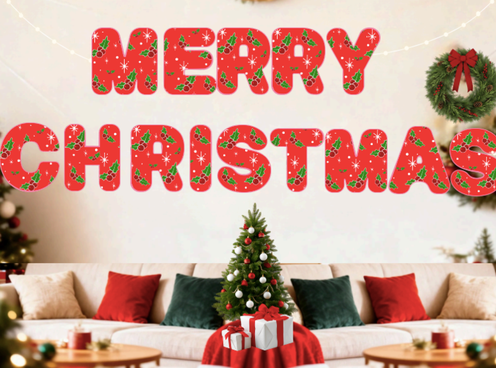 🎄 Świąteczny zestaw dekoracji – Baner „Merry Christmas” | 2 wersje kolorystyczne+ grafiki! 🎄