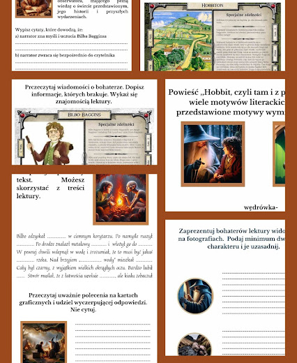 Klucz do angażujących lekcji- stacje zadaniowe do lektury ,,Hobbit, czyli tam i z powrotem"