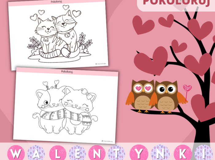 Walentynki Zestaw zadań. Puzzle. Szlaczki. Obliczenia. Labirynty. Girlanda