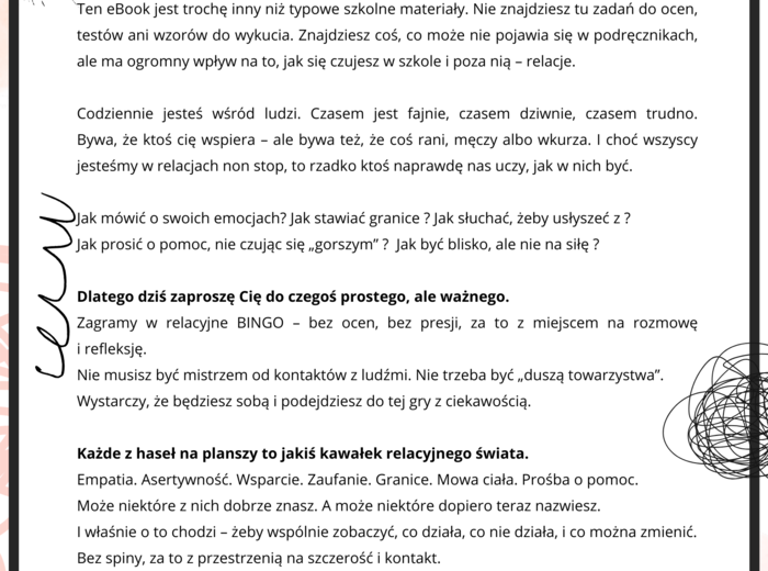Poza tablicą. relacyjne bingo - 4/52