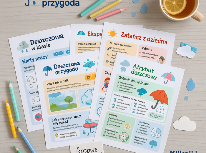 Deszczowa przygoda w klasie. Scenariusz lekcji o zjawiskach atmosferycznych.