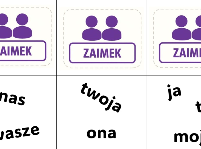 Powtórka gramatyki - memory z częściami mowy