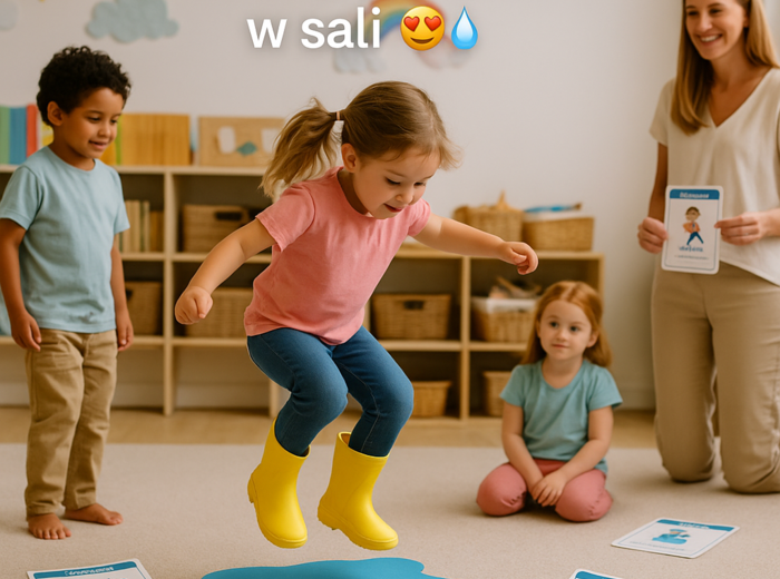 Karty ruchowe „Skacz po kałużach”