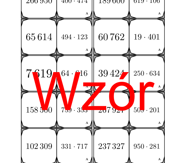 Domino - Mnożenie przez trzycyfrową liczbę | matematyka