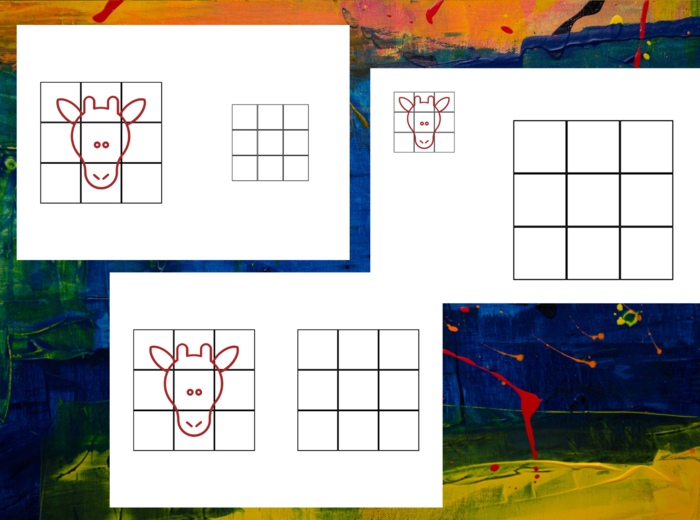 Przerysuj - pomniejsz - powiększ: 9-elementów
