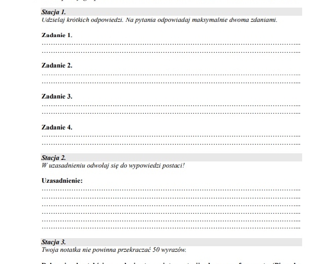 Stacje zadaniowe dla liceum - zestaw