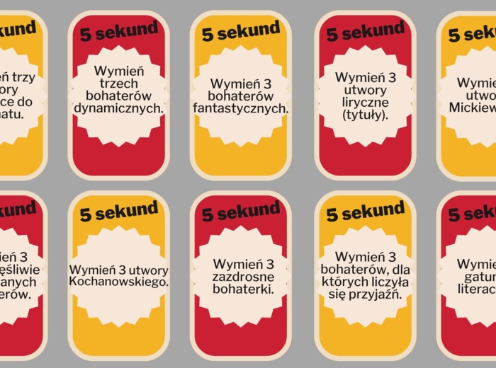 5 sekund - powtórka przed egzaminem ósmoklasisty