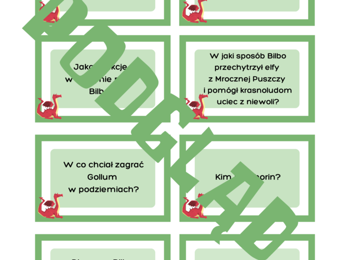 Pokoloruj domek hobbita i Arcyklejnot (kodowanka na podstawie Hobbita)